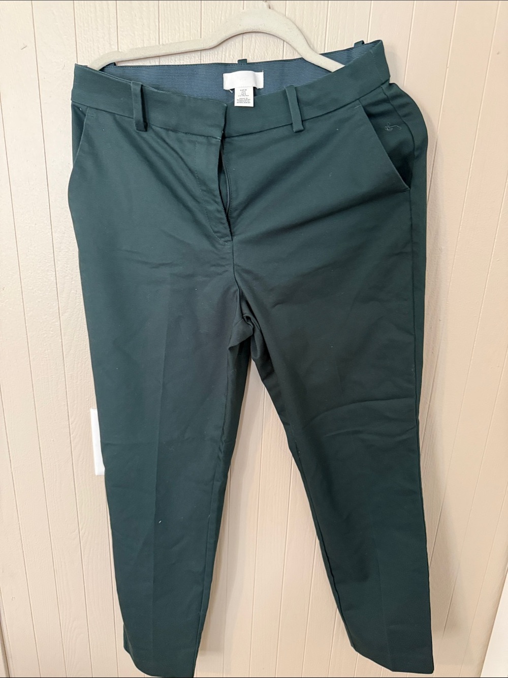 H&M Dark Teal Cropped Women's Trousers